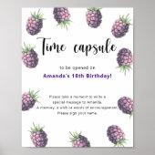 ブラックベリー時間カプセル1歳の誕生日 ポスター (正面)