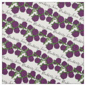 ブラックベリー果実スケッチ名模様織物 ファブリック (見本)