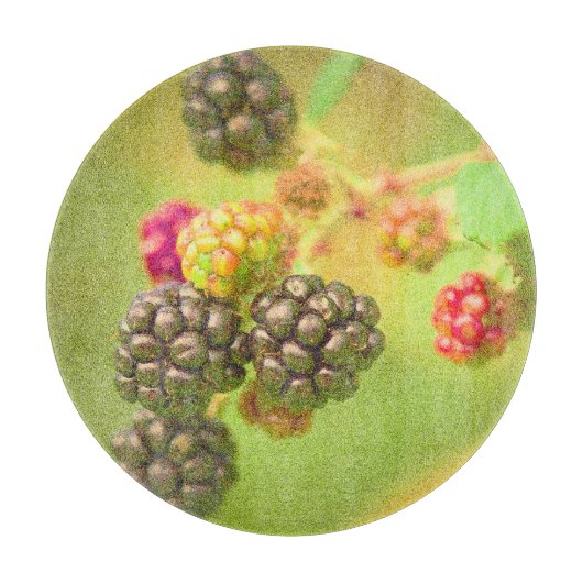 「ブラックベリー果実植物」かわいい写真。買今 カッティングボード (正面)
