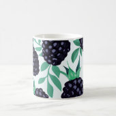 ブラックベリー熱帯：フルーツのシームレスなパターン コーヒーマグカップ (中央)