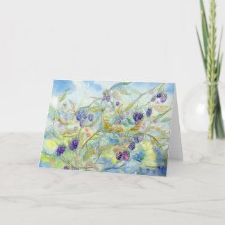 ブラックベリー空白のノテカード サンキューカード