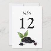 ブラックベリー素朴結婚果実 招待状 (正面)