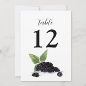 ブラックベリー素朴結婚果実 招待状 (裏面)