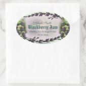 ブラックベリー缶詰ラベル3a 楕円形シール (バッグ)