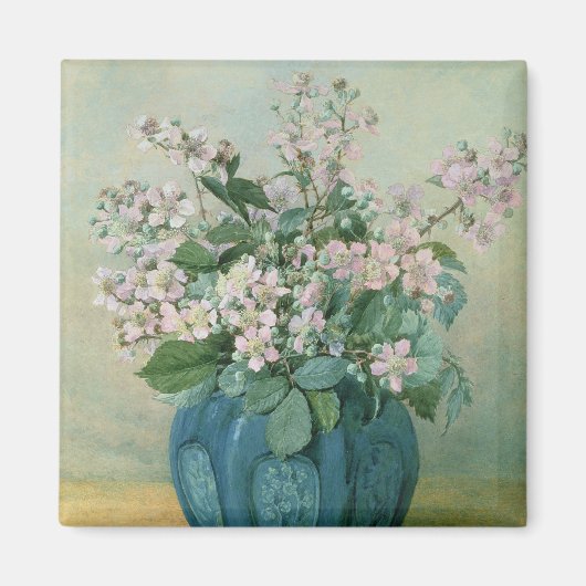 ブラックベリー花 マグネット (正面)