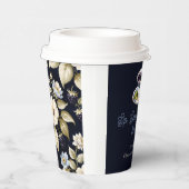ブラックベリー開花ティーパーティー紙カップ 紙コップ (右)