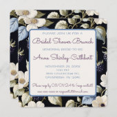 ブラックベリー開花ブライダルシャワーガーデンパーティー 招待状 (正面/裏面)