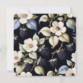 ブラックベリー開花ブライダルシャワーガーデンパーティー 招待状 (裏面)