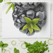 ブラックベリー2個 キッチンタオル (折り畳み)