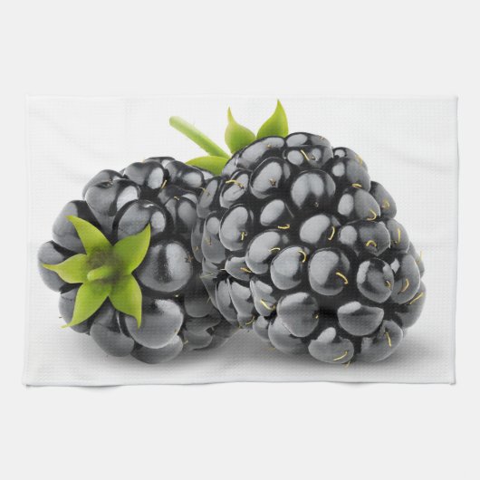 ブラックベリー2個 キッチンタオル (横)
