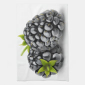 ブラックベリー2個 キッチンタオル (縦)