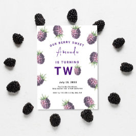 ブラックベリー2stバースデーパーティー |最初のベリー 招待状