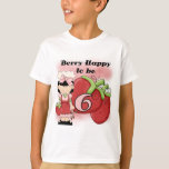 ブラックベリー6誕生日Tシャツとギフト Tシャツ<br><div class="desc">イチゴをテーマにした6歳の誕生日Tシャツ、フード付、マグカップ、カード、ステッカー、郵便切手、マグネット、6歳の誕生日ボタンなど、かわいい黒髪の女の子のテーマと一緒に、彼女の誕生日だけでなく、年間を完璧に！</div>