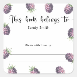 ブラックベリー – この本は次のものだ スクエアシール