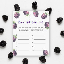 ブラックベリー – そのベビーフードシャワーゲームの名前