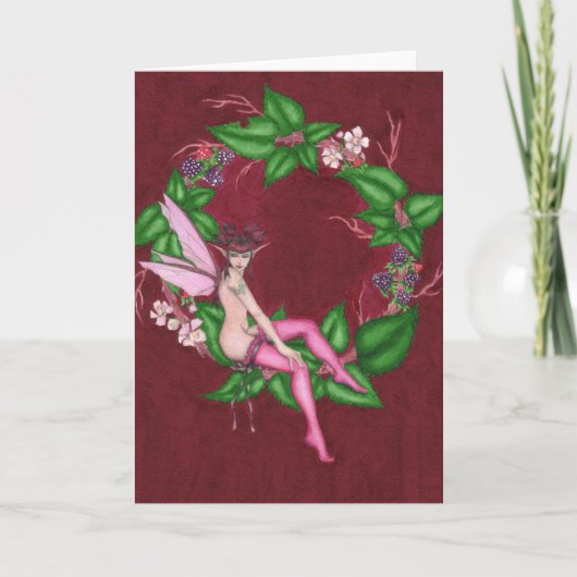 「ブラックベリー」の空白のな挨拶状 カード (正面)