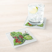 ブラックベリー ガラスコースター (アングル)