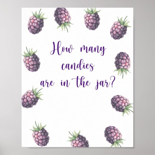 ブラックベリー – キャンディーズの数を推測するポスター ポスター (正面)