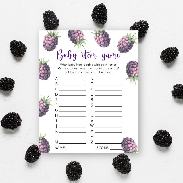 ブラックベリー – ベビーアイテムゲーム – ベビーシャワーゲーム (クリエイターアップロード済み)