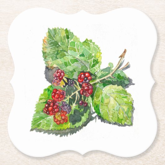 ブラックベリー ペーパーコースター (正面)