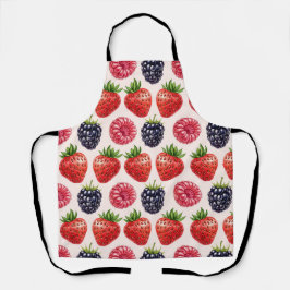 ブラックベリー、ラズベリー、ストロベリーバイナターシャ エプロン