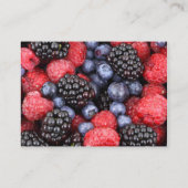 ブラックベリー、ラズベリー、ブルーベリー 名刺 (裏面)