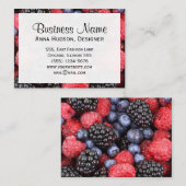 ブラックベリー、ラズベリー、ブルーベリー 名刺 (正面/裏面)