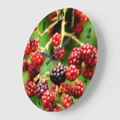 ブラックベリー ラージ壁時計 (傾斜)