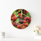 ブラックベリー ラージ壁時計 (ホーム)