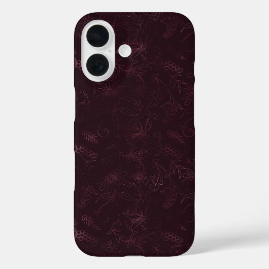 ブラックベリー ワインパターン Case-Mate iPhoneケース (裏面)