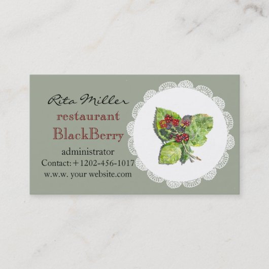 ブラックベリー 名刺 (正面)