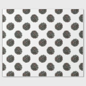 ブラックベリー。 水玉模様。 フルーツパターン ラッピングペーパー (フラット)