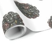 ブラックベリー。 水玉模様。 フルーツパターン ラッピングペーパー (ロールコーナー)