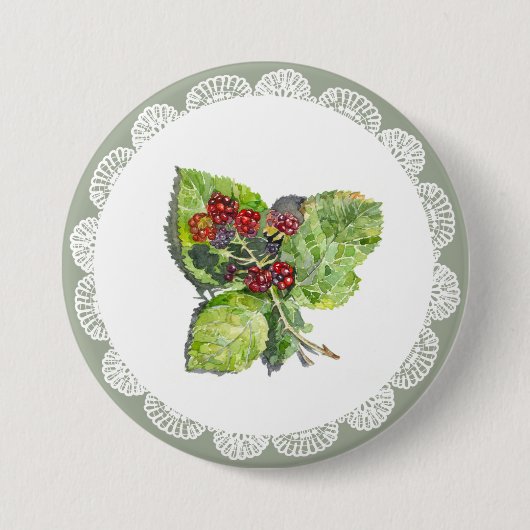 ブラックベリー 缶バッジ (正面)