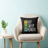 ブラックベルおもしろいト武術アーツ食べスリー空手 クッション (椅子)