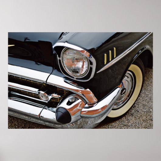ブラックベルエアクラシックヴィンテージカーフェンダー ポスター (正面)