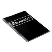 ブラックベルトのモチベーション空手テコンドー柔術 ノートブック (右側)