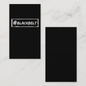 ブラックベルトのモチベーション空手テコンドー柔術 名刺 (正面/裏面)