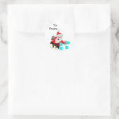 ブラックベルトサンタギフトラベルfor武術アーツ ラウンドシール (バッグ)