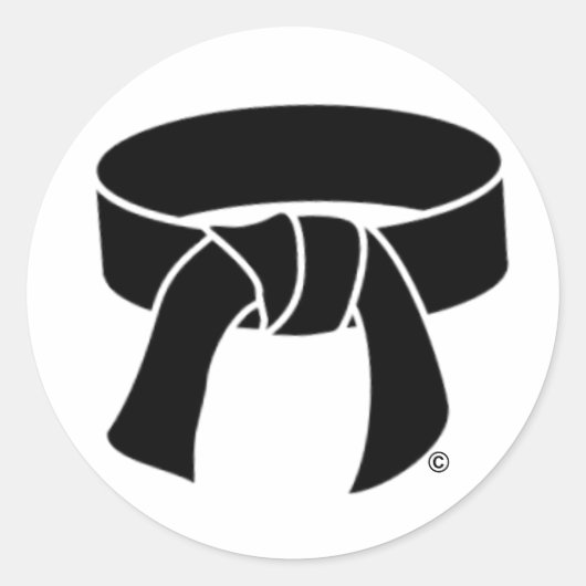 ブラックベルトスティッカー ラウンドシール (正面)