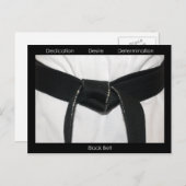 ブラックベルトプロモーション試験招待状 インビテーションポストカード (正面/裏面)