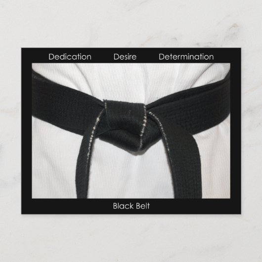 ブラックベルトプロモーション試験招待状 インビテーションポストカード (正面)