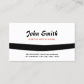 ブラックベルトマスター武術アーツ道場プロフェッショナル 名刺 (裏面)