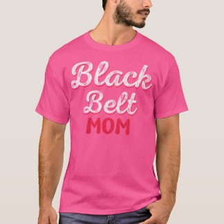 ブラックベルトママおもしろい武術アーツ空手グラフィック Tシャツ