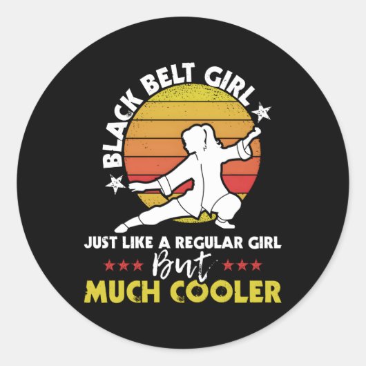 ブラックベルト空手テコンドミックスミアルmma ラウンドシール (正面)