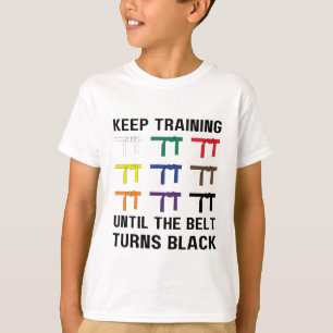 ブラックベルト空手武術アート空手ボーイズキッズ Tシャツ