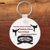ブラックベルト1空手Tシャツ&アパレル キーホルダー (正面)