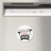 ブラックベルト1空手Tシャツ&アパレル マグネット (インサイチュ (食洗機))