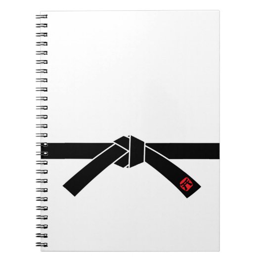 ブラックベルト、武術アーツ黒帯、武道 ノートブック (正面)