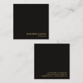 ブラックベルベカスタムットモダングエレガントラシッ最高のグ スクエア名刺 (正面/裏面)